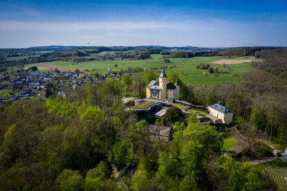 Luftansicht auf Schloss Homburg, Nümbrecht
